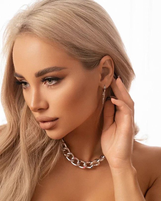 Серьги с посеребрением Crystal Shik цепочки